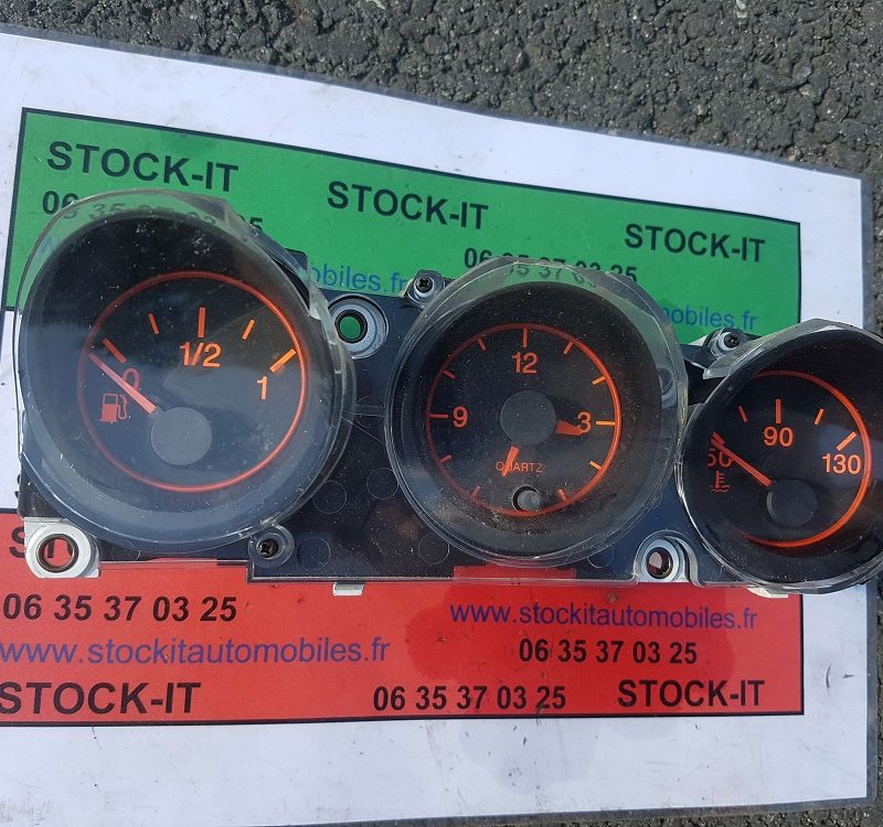 Triplette de compteurs auxillaires 'QUARTZ Noir/Orange' 156