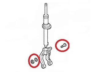 Vis de serrage jambe de force sur amortisseur avant 147/156 (fourche)