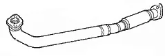 Tube de descente avant avec flexible HS, 166 V6 CF2
